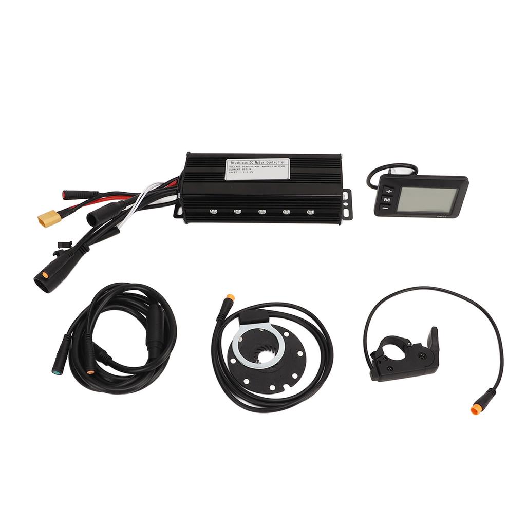 DC24V 36V 48V 30A Sinuswellen-Motorcontroller mit Bedienfeld, Leistungssensor und Daumengas für DIY-Fahrradumrüstung