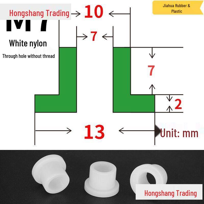 Step T-Shaped Nylon Insulating Bushing Washer, M3-M35 Thread Protection Spacer