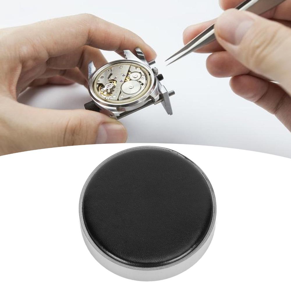 Black Color Watch Repair Cushion PU Leather Watch Movement Cushion  Watch Repair