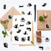 500Pcs/Roll Q Naughty Black Cats Kids Rewards Stickers - DIY Scrapbooks Album Decor Sealing Label Decals