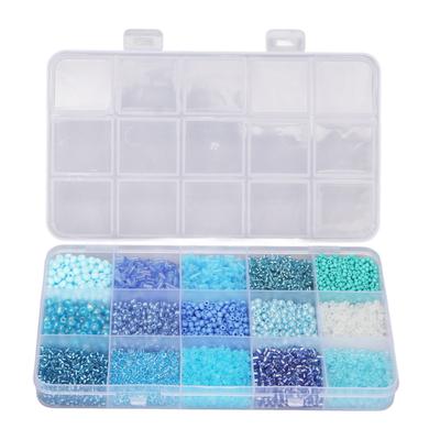 Glass Seed Beads 15 Compartments Sorted Storage Plastic Box Packaging Jewelry Making Beads for DIY