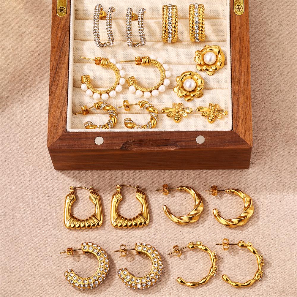 Retro perlové náušnice - Dámské lehce luxusní módní šperky, Všestranný high-end styl