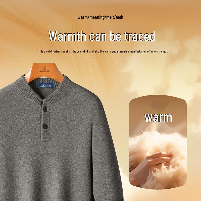 Men's 100% Merino Wool Heavyweight Knit Sweater