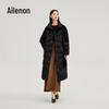 Aolaiyi Women's Long Goose Down Coat with Belt