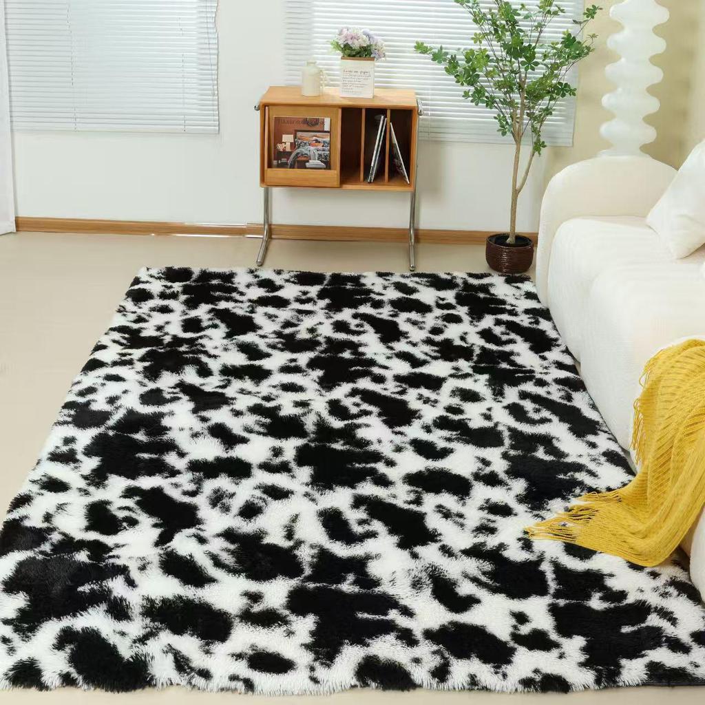 Cross-Border Minimalist Gradient Tie-Dye Long Pile Washable Carpet for Living Room, Bedroom, or Coffee Table.