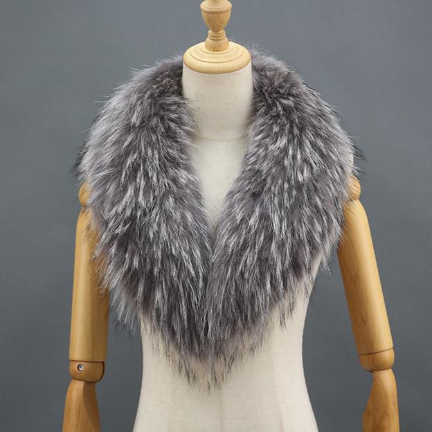 Women Real Fox Racoon Fur Long Scarf /raccoon Fur