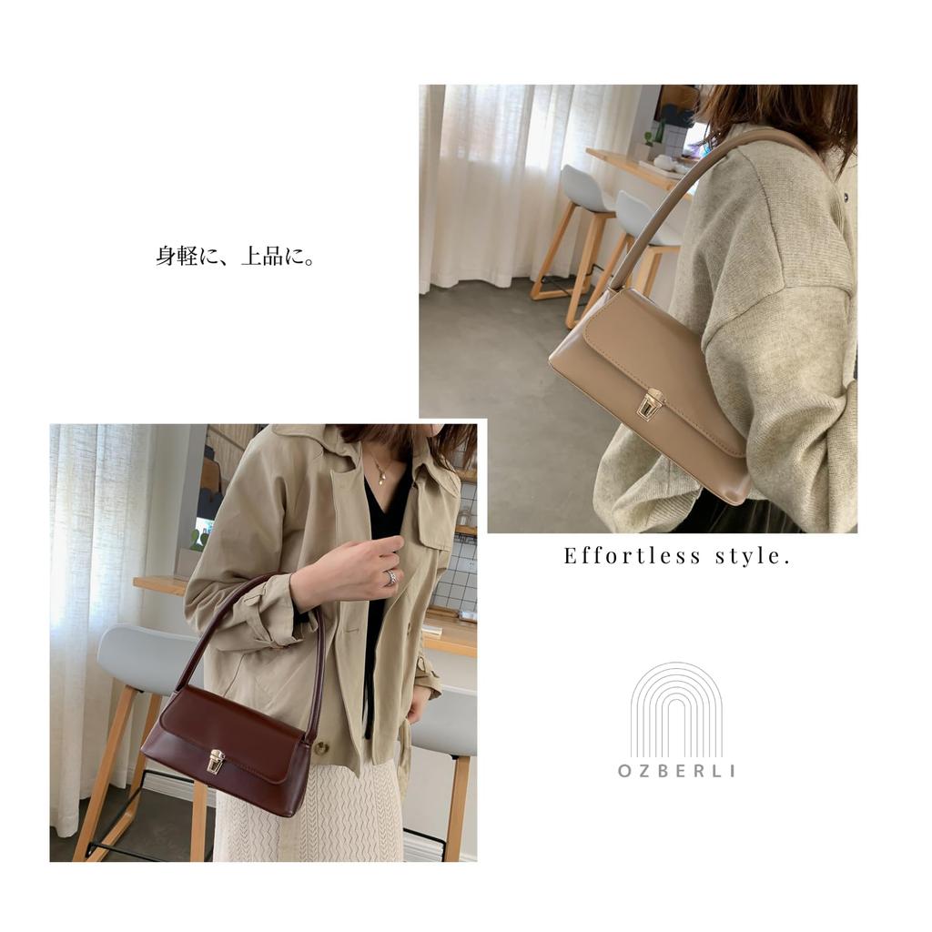 OZBERLI Shoulder Coordinating Commuting Suitable for Entrance and Kindergarten Handbag with Dress Korean Style Women's Bag/Handbag, Small, Compact,