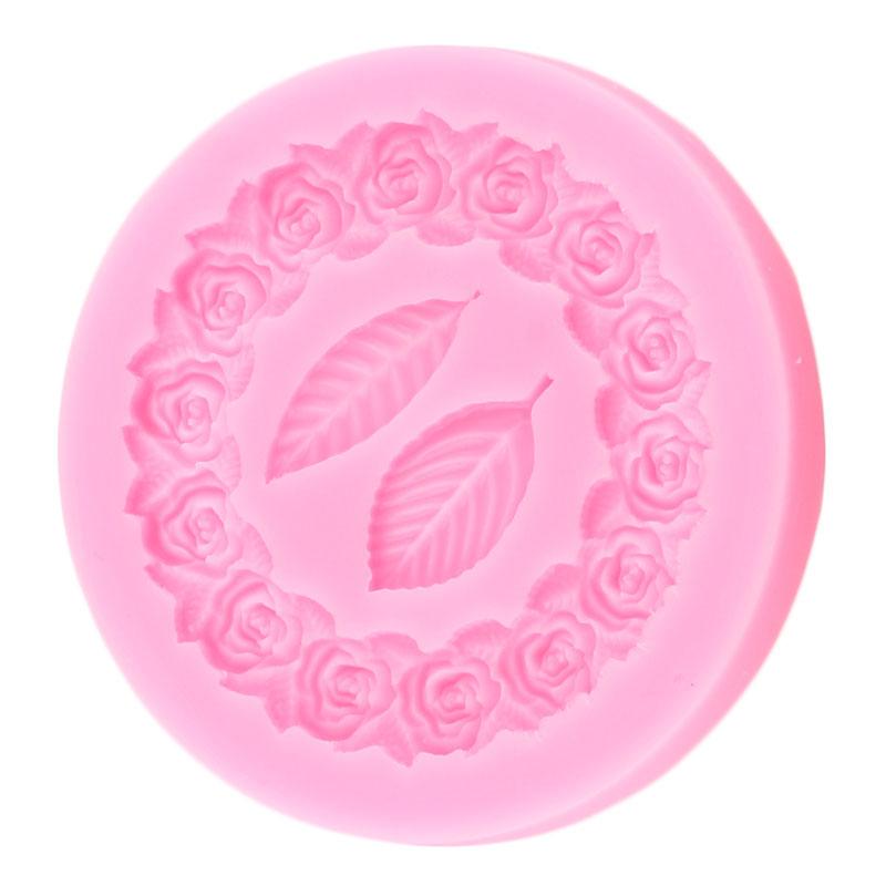 Rosenkranz Silikonform Hochzeit DIY Cupcake Topper Fondant Formen Kuchen Dekorieren Werkzeuge Polymer Clay Süßigkeiten Schokoladenformen