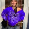 Hip Hop Women Hoodies Gothic Spider Web Print Hooded Zip Up Jacket Coats Grunge Y2k Oversized Streetwear Men's Sweatshirt Tops