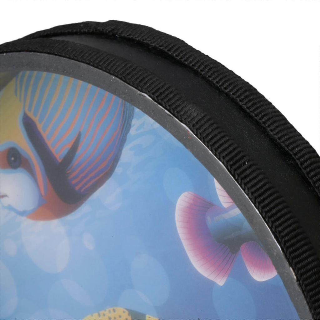 Wave Bead Ocean Drum Percussion Instrument With Fish  10 Inch - Pengj