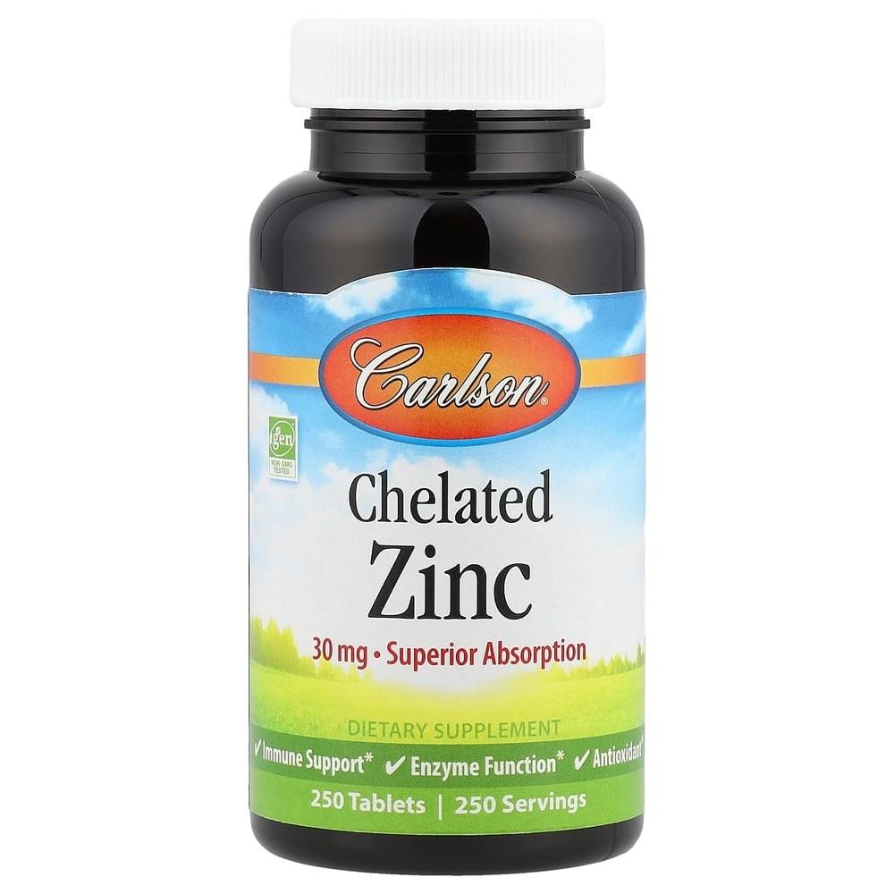 Carlson Zinc Chelate 30mg 250 Tablets 1 pcs