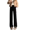 Women's Extra-Long White Lambswool Chenille Wide-Leg Knit Pants for Autumn/Winter (Tall Size 175)