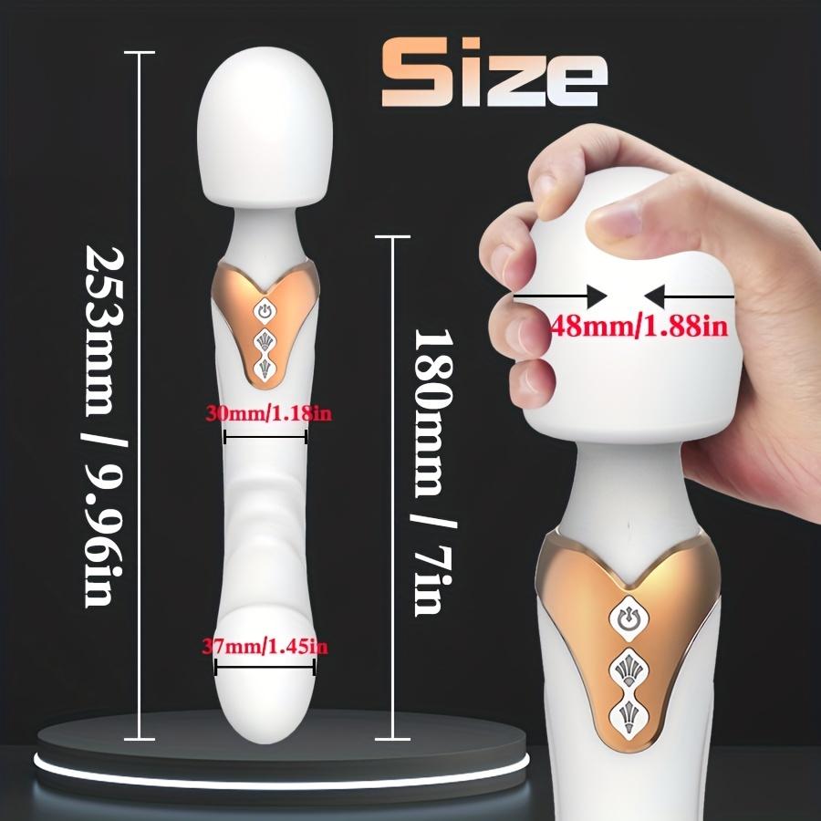 Vibrator Dildou Puternic Motor Dual Silicon Baghetă Masaj Punct G 10 Moduri Jucărie Sexuală pentru Cuplu Stimulator Clitoris pentru Adulți