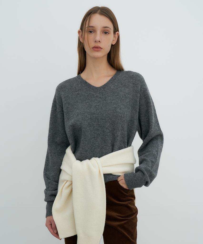 VERBOM Wool V-Neck Knit_Gray