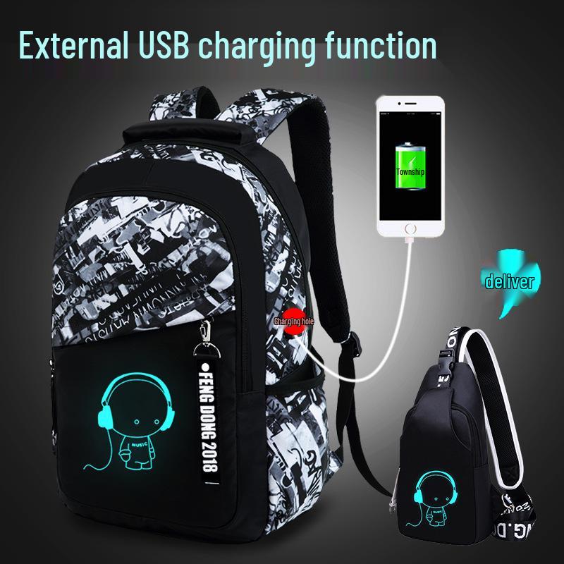 Universal Lightweight Large Capacity Backpack: Wear-resistant, Multifunctional, Load-reducing Travel & Student Schoolbag.
