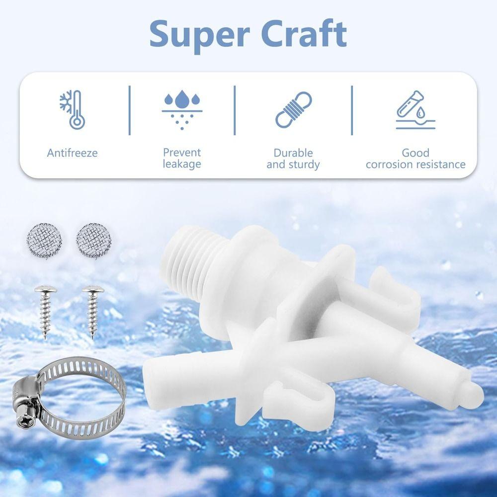 Stainless Steel water valve kit DIY Pedal flush Toilets valve for 385311641/Dometic