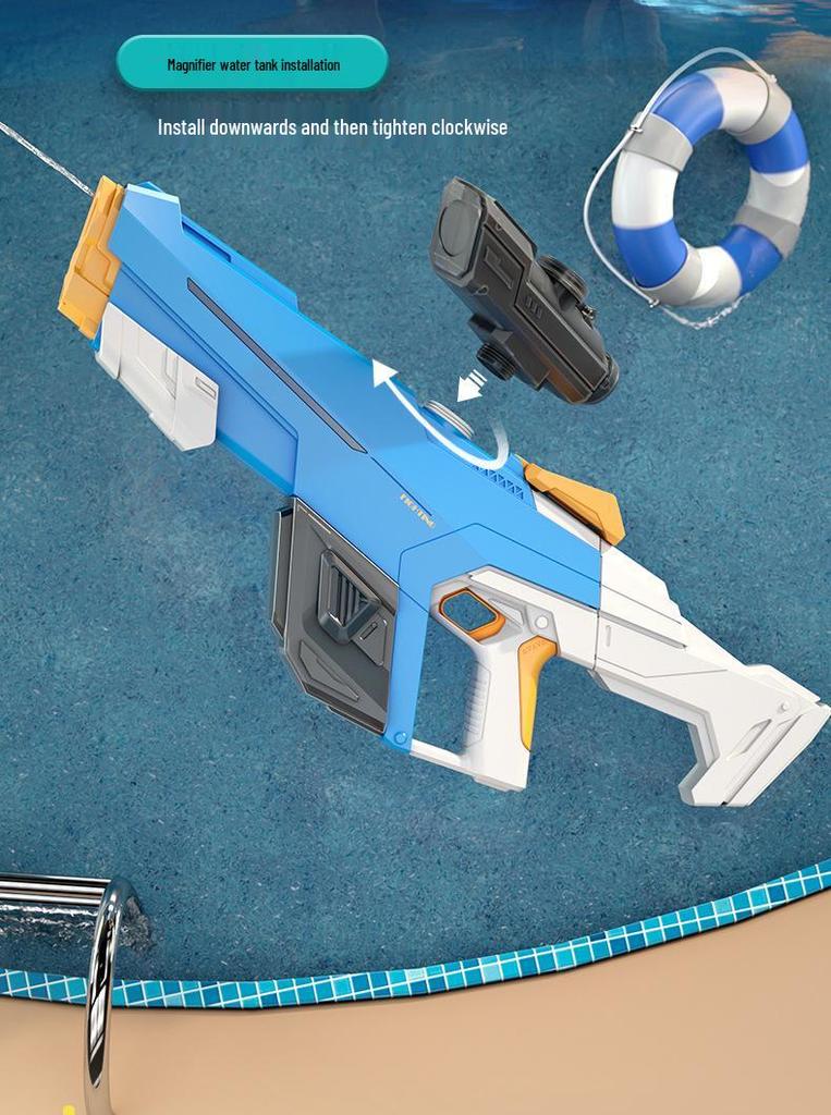 Electric Handheld Water Gun Toy with One-Key Absorption, Large Capacity & Long-Range, Perfect for Boys' Water Fights