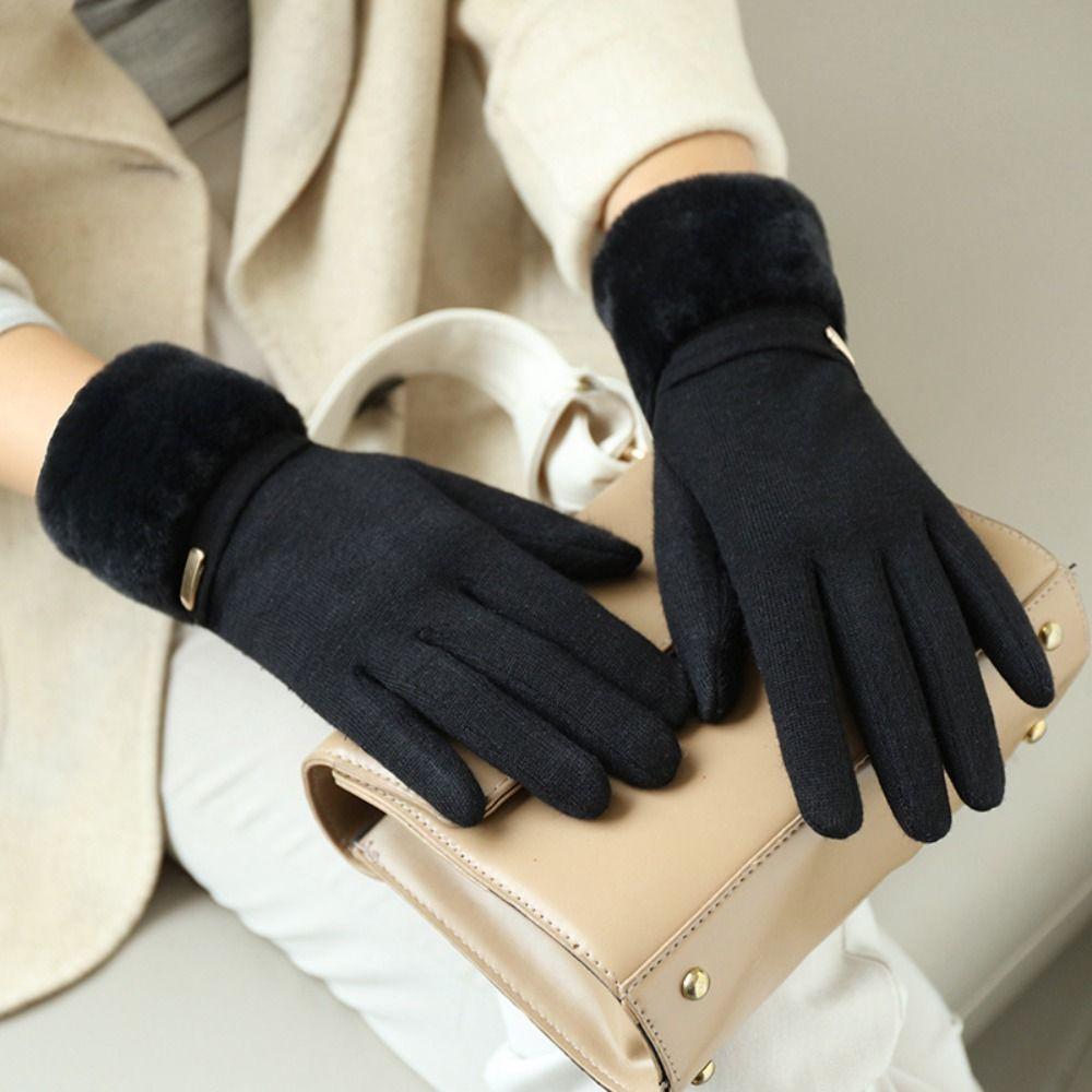 Cycling Gloves Plus Velvet Full Finger Gloves  Gloves Winter Gloves Female Gloves