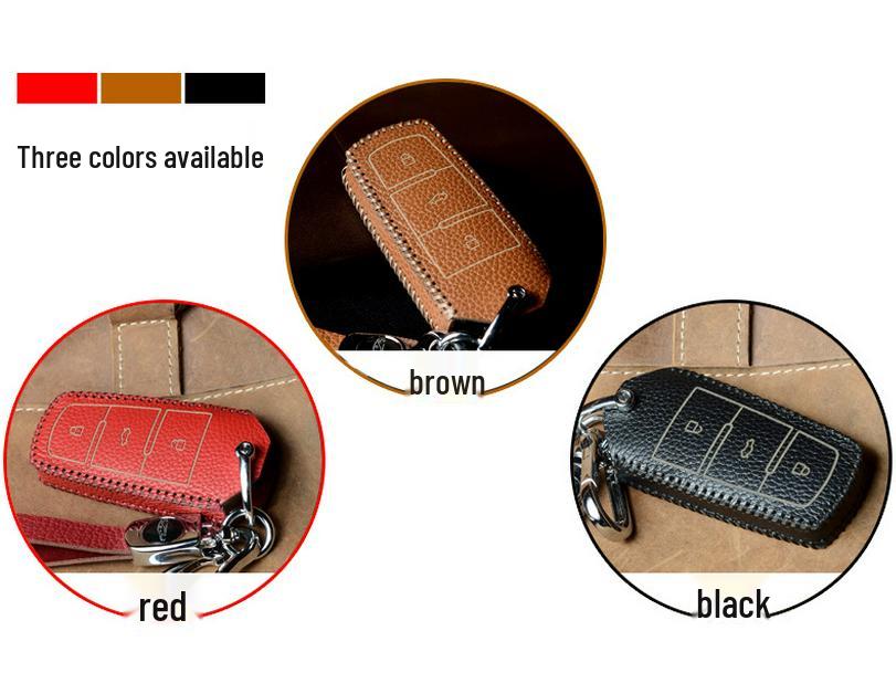 Volkswagen Key Protection Cover: Fits 21 Models, Including New Passat, Magotan, 330GTE, and B8B7 - Genuine Leather