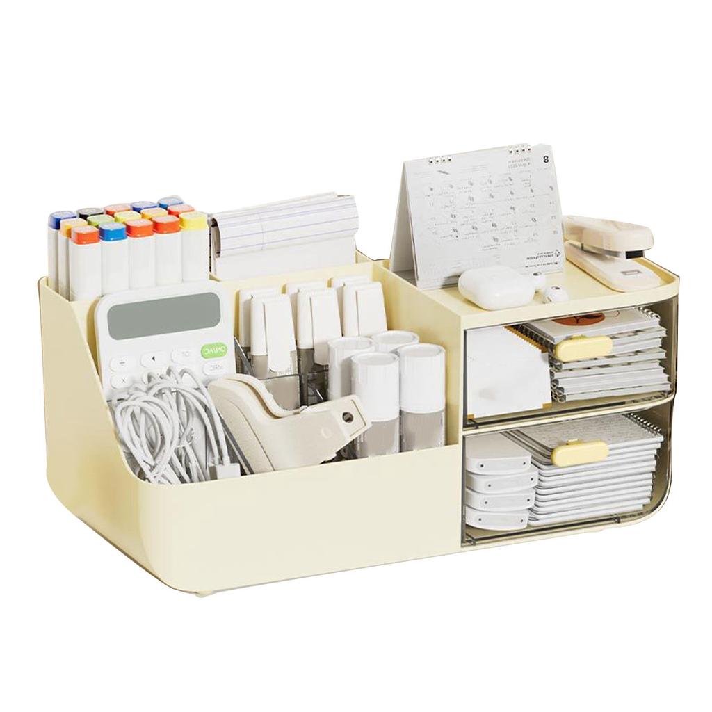 Makeup Organizer Multifunctional Skincare Cosmetic Storage with 2 Drawers for Vanity Desktop Cream