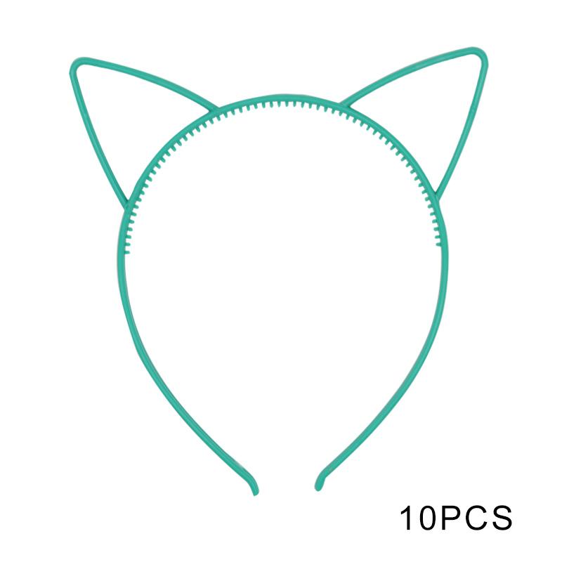 5pcs 10pcs Best selling cat ears headband bezel girl hair accessories hairbands plastic party props headwear children's jewelry