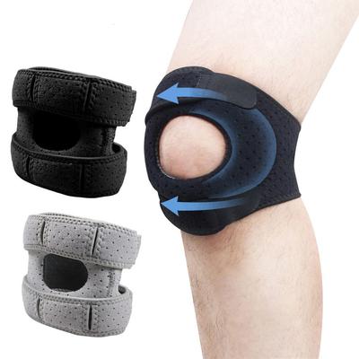 1Pcs Patella Knee Braces for Knee Pain, Dual Patellar Tendon Support Straps with Gel Pad for Arthritis, Tendonitis,Meniscus Tear