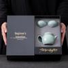 Chaxun Ru Kiln One Pot Two Cups Gongfu Tea Set with Red Gift Box