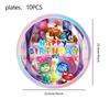 New Inside Out 2 Birthday Party Decoration Supplies Kit  Tableware Backdrop Glasses Paper Plates Cups Napkins Balloon  for Kids