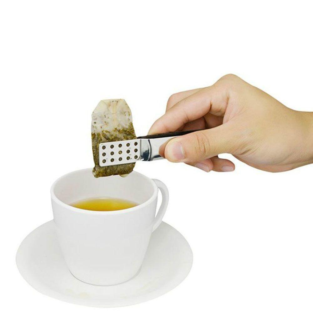 Holder Heat Resistant Food Mini Quality Clip Tea Bag Squeezer Tong Stainless Steel