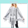 Spooky Skeleton Lace Shawl Perfect For Halloween Parties