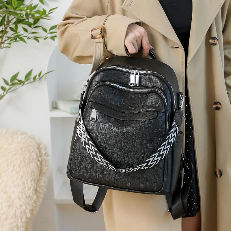 PU Backpack Multi-function Shoulder Bag Large Capacity Lightweight Women's Backpack