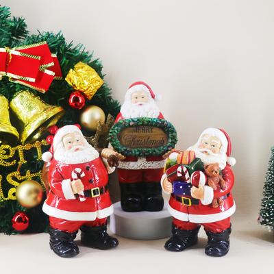 Reçine Sevimli Noel Baba Heykeli Süs Ev Partisi Masaüstü Dekor Sanat El Sanatları Tatil Aksesuarları Hediye Noel Dekorasyonu 2025