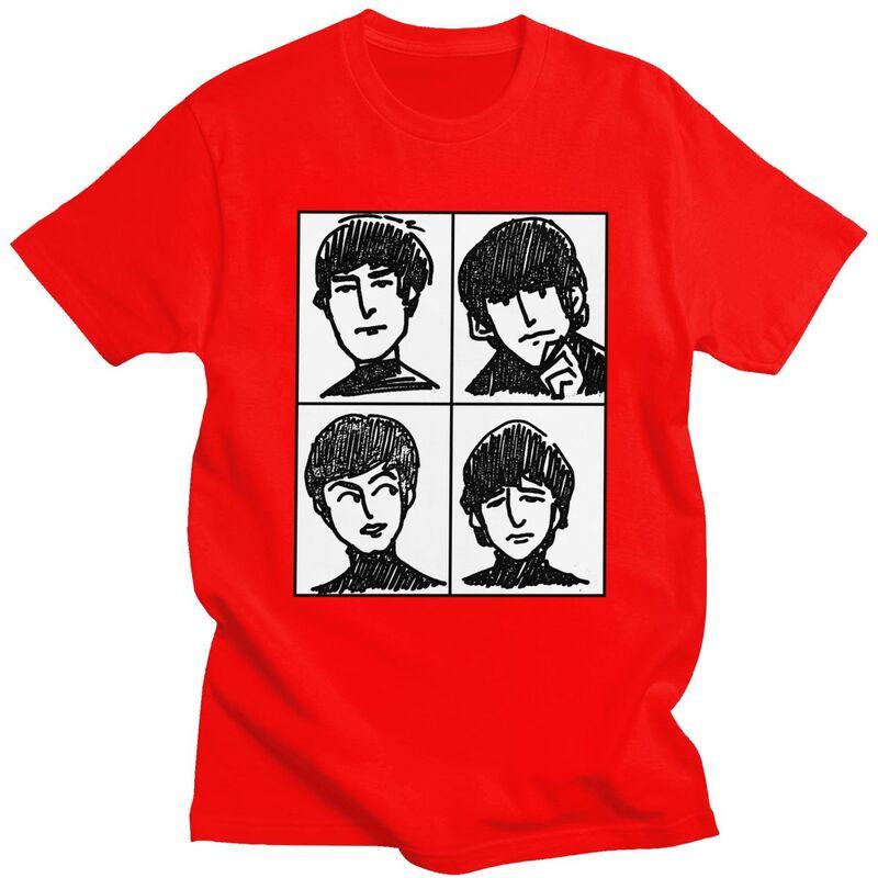 Custom Heavy Metal Rock The Beatle Tshirts for Men Short Sleeves Leisure T Shirt Cool Tshirts Slim Fit Pure Cotton Tees Gift