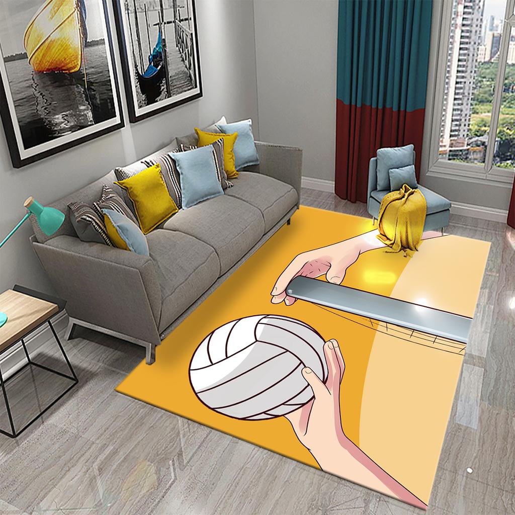 3D Fashion Volleyball Pattern Carpet for Living Room Bedroom Kitchen Bathroom Door Entrance Anti-slip Large Carpet Home Decor
