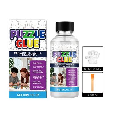 Puzzle Glue Curing Transparent Glue, Manual Puzzle Shaping, Student DIY Puzzle Fixing Tool, No Yellowing,30ML