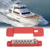 Power Distribution Terminal Block Busbar 12 Position Studs Distribution Block Bus Bar with Cover for   Yacht 48V  150A
