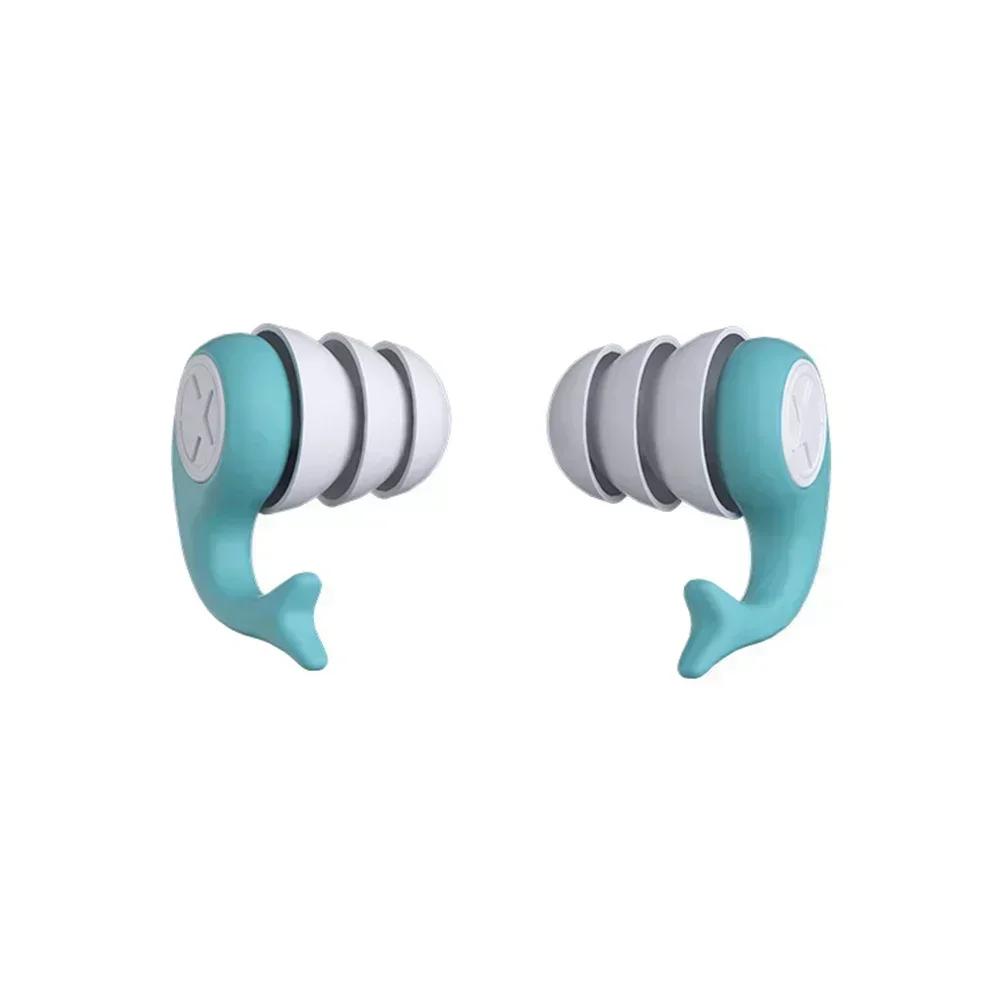 Anti Noise Silicone Earplugs Waterproof Swimming Ear Plugs For Sleeping Diving Surf Soft Comfort Natation Swimming Ear Protector