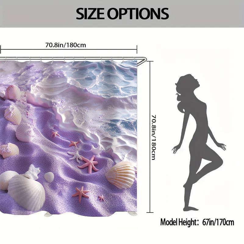 

4 шт. Роскошный очаровательный фиолетовый водонепроницаемый комплект занавесок для душа, декоративный набор для ванной комнаты, нескользящий коврик для унитаза, коврик для ванной и 12 крючков 4PCS Full Set