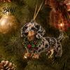 Christmas Party Favors 2026 Dachshund Advent Calendar 24 Days Dog Collectible Surprises with Festive Cute Puppy Decorations Acrylic Figures