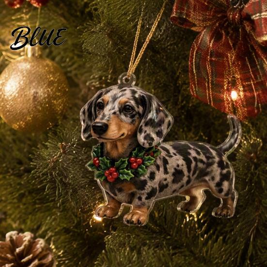 Christmas Party Favors 2026 Dachshund Advent Calendar 24 Days Dog Collectible Surprises with Festive Cute Puppy Decorations Acrylic Figures