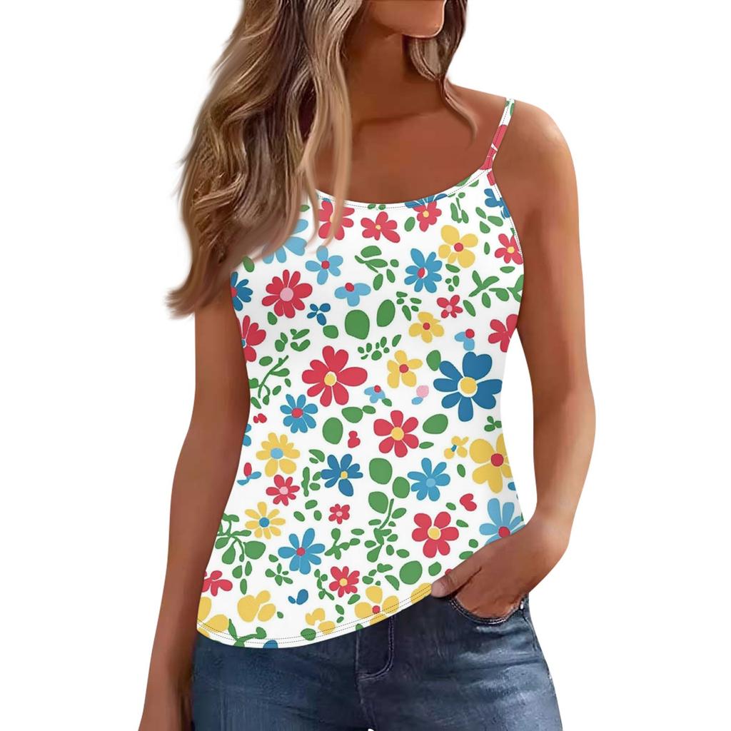 Women's Low-necked Sleeveless Vest U-neck T-shirt Suspenders