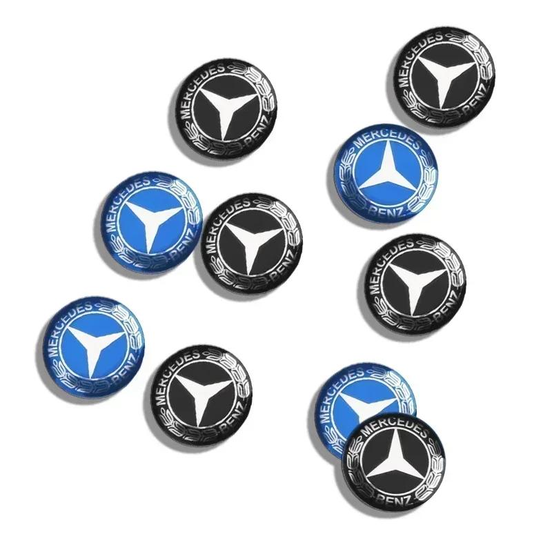 Car Key Logo Sticker Emblem Badge Aluminum DIY For Mercedes Benz A B C E S M Class AMG CLA CLS W212 W213 W204 W205 W176 W210 JO1