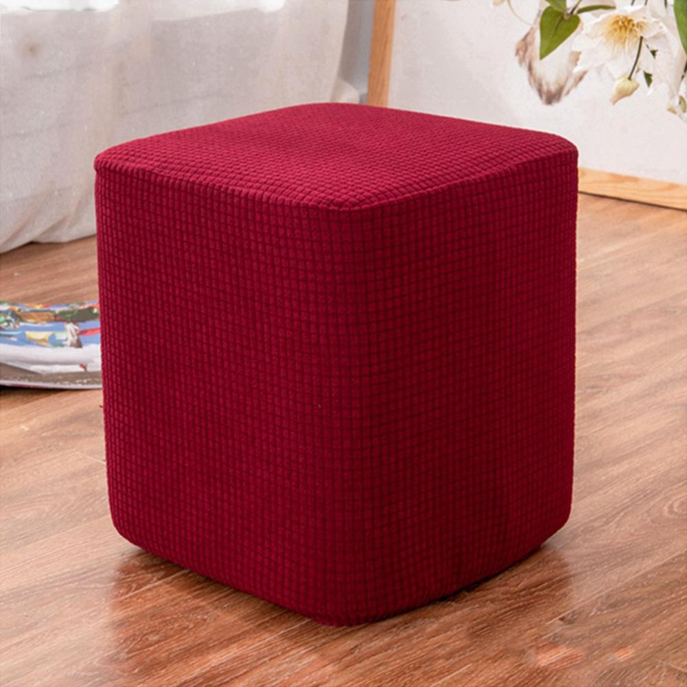 

Эластичный чехол на табурет с вафельным рисунком в клетку, водоотталкивающий чехол на сиденье табурета с квадратной колонной Red wine#