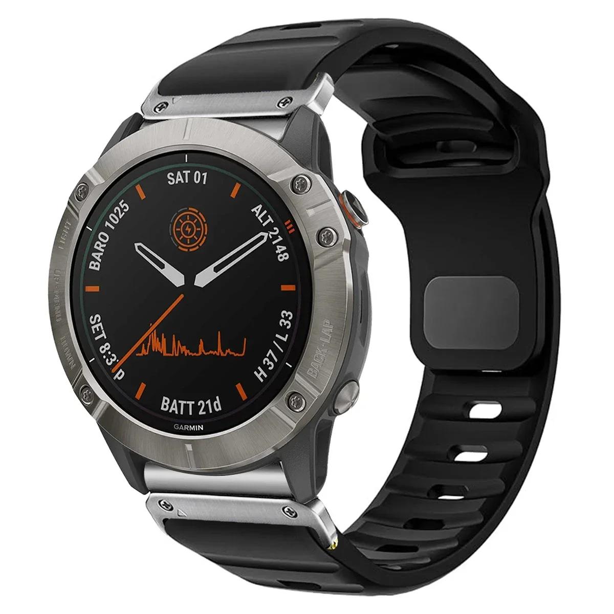 

22 мм 26 мм силиконовый ремешок QuickFit для Garmin Fenix 8 E 7 7X 6X Pro 5XPlus Epix Pro Gen 2 47 мм 51 мм/Enduro 3 ремешок для часов без зазоров 22mm