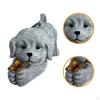 Solar Powered Dog Garden Statue Light Figurine Patio Lamp Decorative Animal Sculpture for