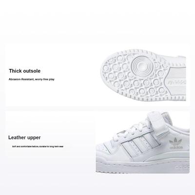 Zapatillas de deporte blancas triples Forum Low J para niños en blanco nube FY7973