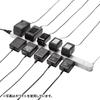 Sanwa Supply Power Strip, 11 Outlets, 2P, 2m, Slim, 180° Flexible Cord, Powerful Neo Magnet, Dust Shutter, Fixing Hook, Black, TAP-SLIM11-2BK