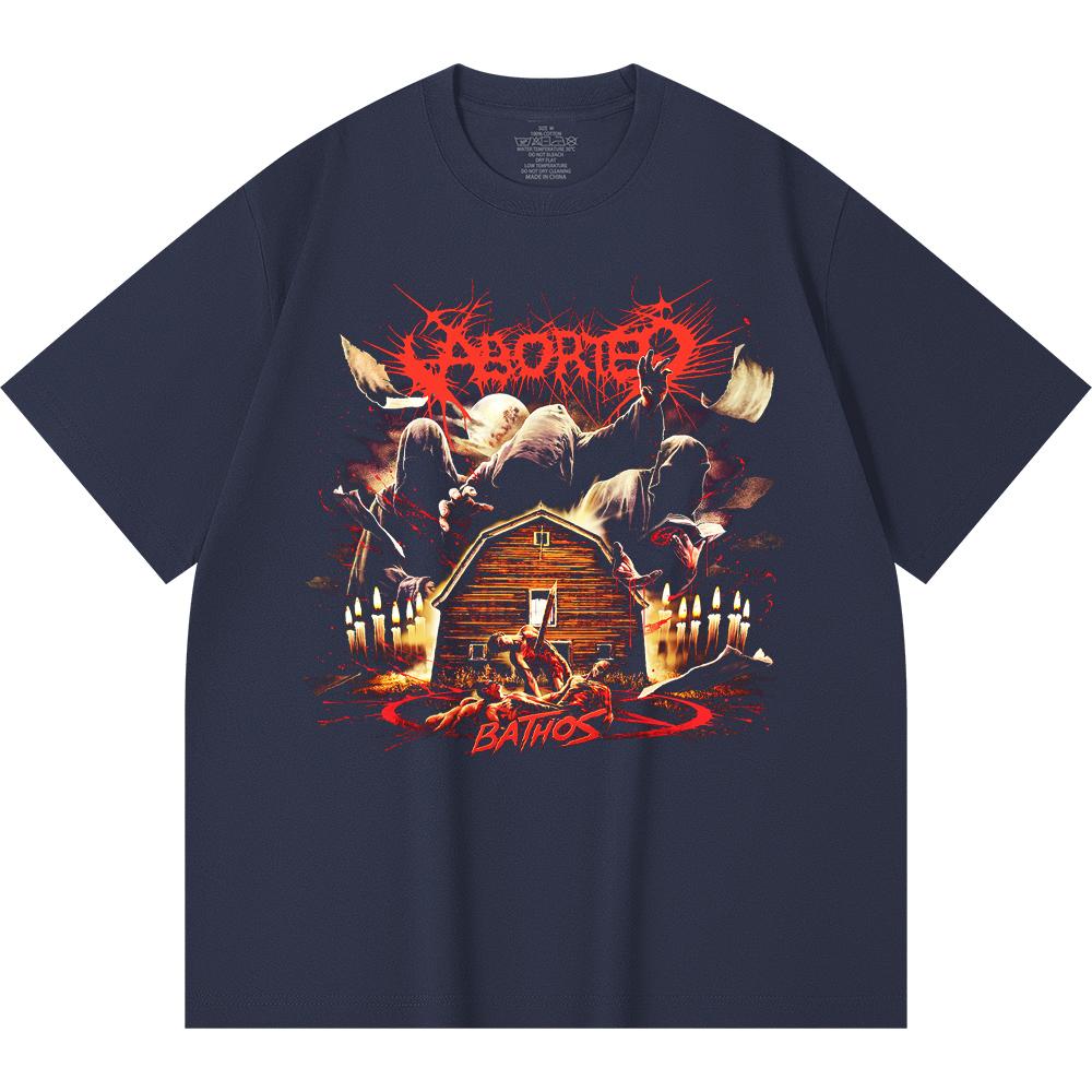 230 Gsm %100 Pamuk Heavy Metal Tişört Rock Grubu Popüler Müzik Baskılı Unisex Ağır Pamuk Tişört