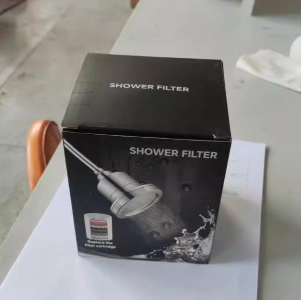 Modern Chrome Filter Round High Pressure Shower Head Accept Customized Box Filter Shower Head
