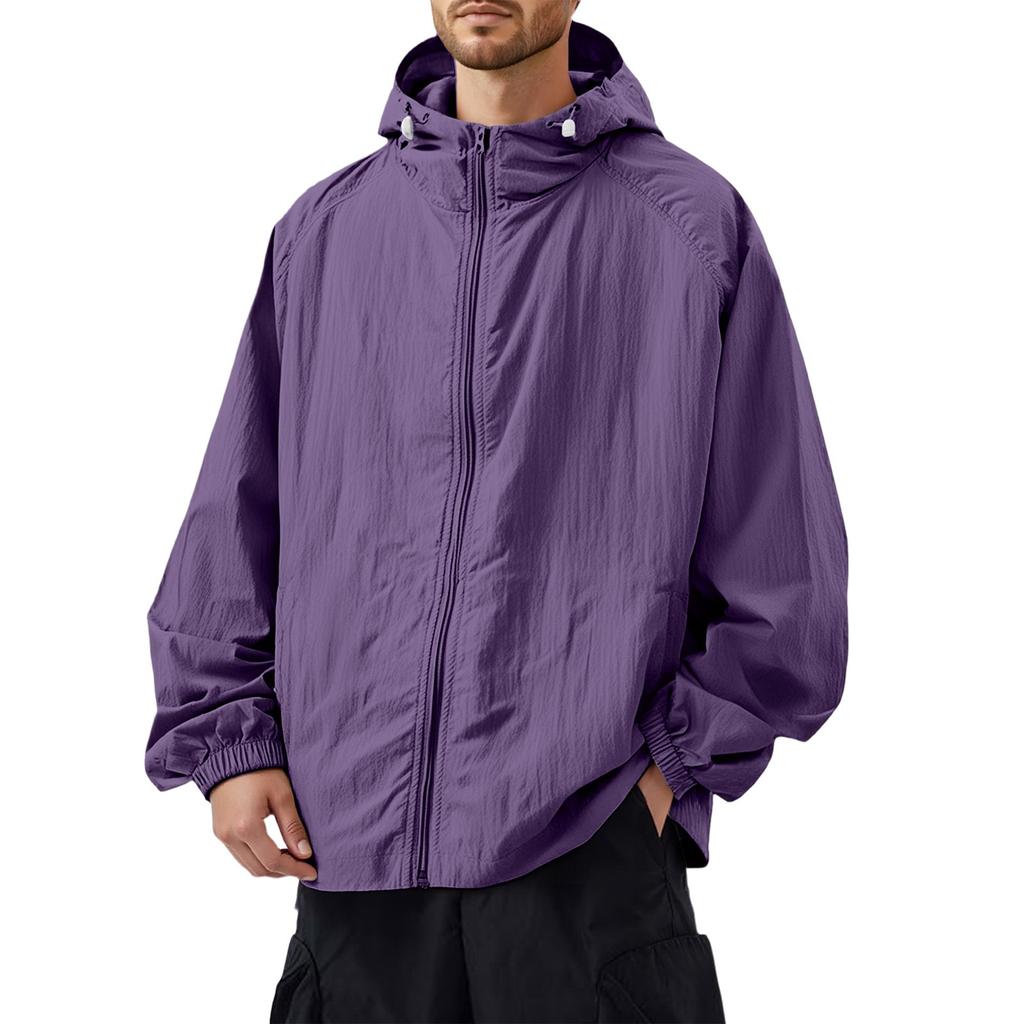 Men's Outdoor Casual Loose Sun Protective Clothing Punch Jacket Coat